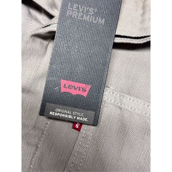 NWT LEVI’S Premium Half-All Oversized raw hem premium Japan Trucker Jacket sz m - Picture 8 of 10